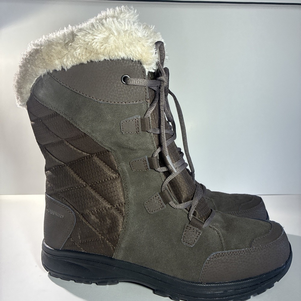 Columbia Boots Womens Size 10 Waterproof Faux Fur Winter Omni-Grip BL1581-232
